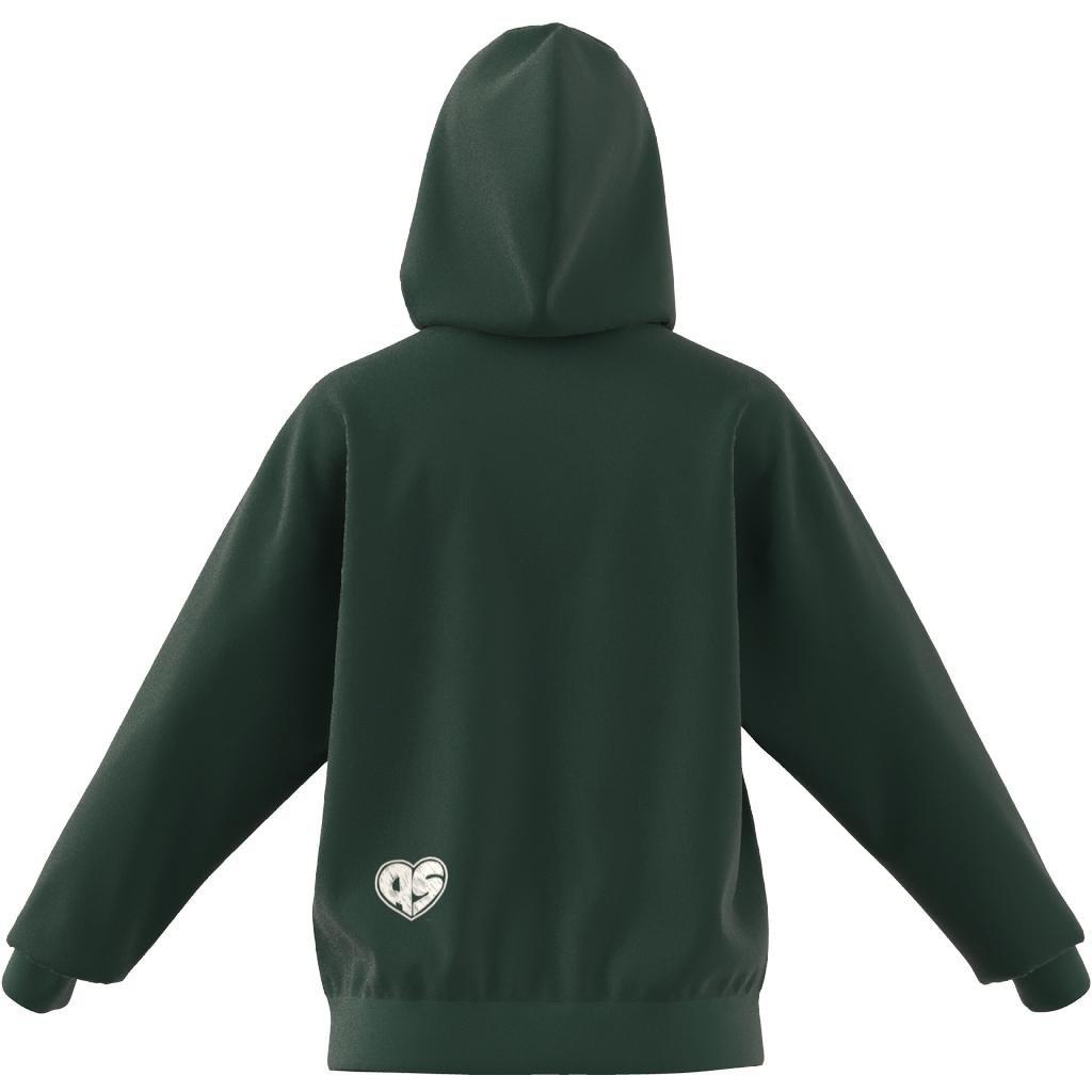 Women Scribble Embroidery French Terry Hoodie, Green, A701_ONE, large image number 13