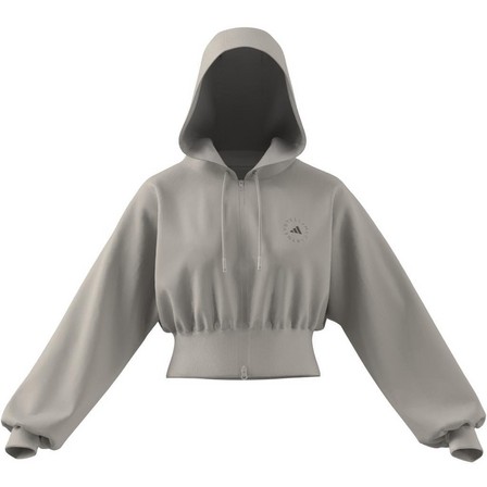 Women Stella Mccartney Sportswear Cropped Hoodie, White, A701_ONE, large image number 10