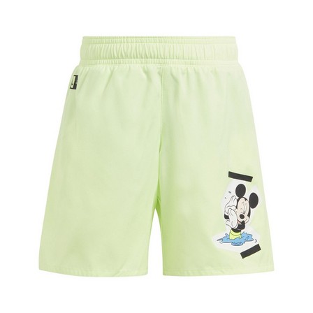 Kids Boys Adidas X Disney Mickey Mouse Swim Shorts, Green, A701_ONE, large image number 2