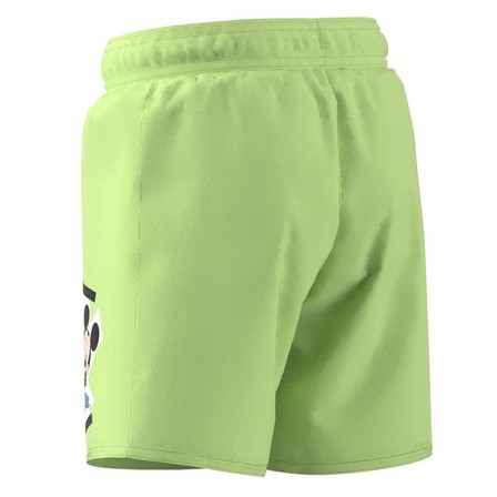Kids Boys Adidas X Disney Mickey Mouse Swim Shorts, Green, A701_ONE, large image number 9