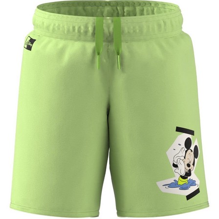 Kids Boys Adidas X Disney Mickey Mouse Swim Shorts, Green, A701_ONE, large image number 12