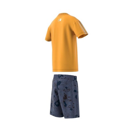 Kids Unisex Adidas X Disney Tee Set, Yellow, A701_ONE, large image number 10