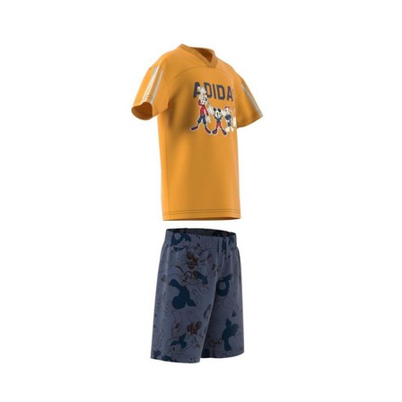Kids Unisex Adidas X Disney Tee Set, Yellow, A701_ONE, large image number 11