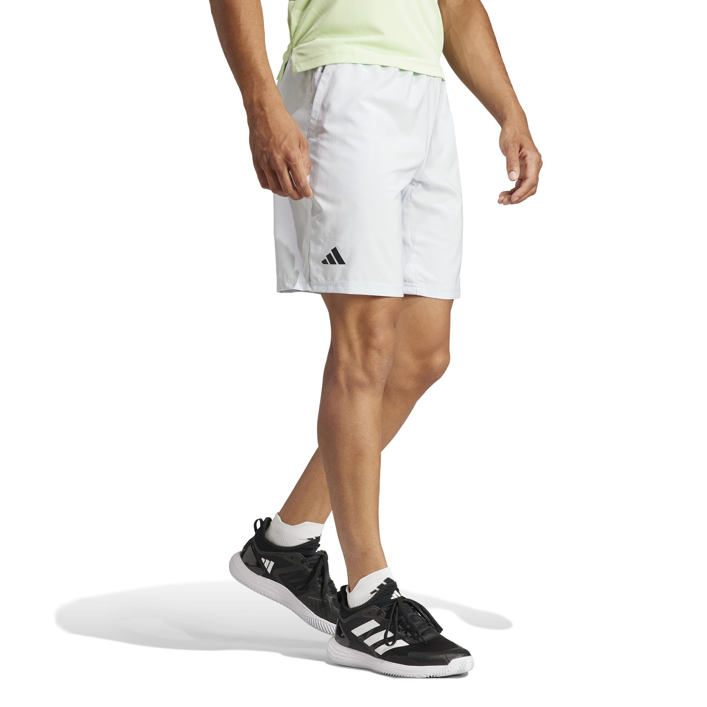 Men Club 3-Stripes Tennis Shorts, White, A701_ONE, large image number 10