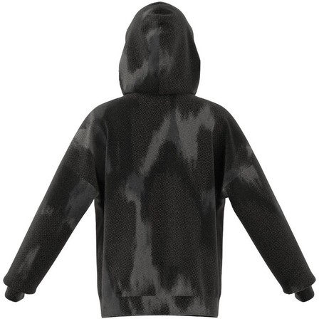 Kids Unisex Future Icons Allover Print Hoodie Kids, Black, A701_ONE, large image number 2
