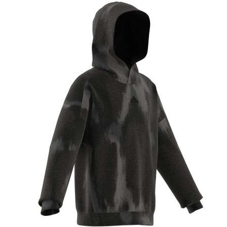 Kids Unisex Future Icons Allover Print Hoodie Kids, Black, A701_ONE, large image number 6