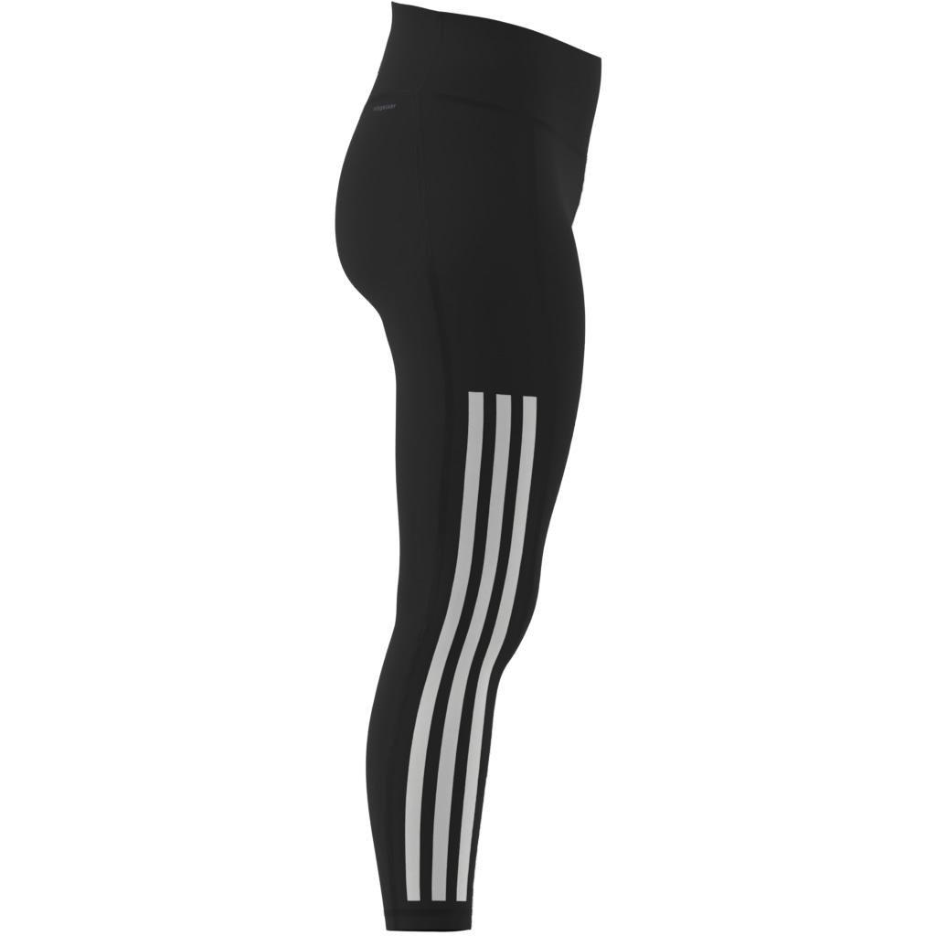 Optime 3-Stripes Full-Length Leggings, Black, , large image number 9