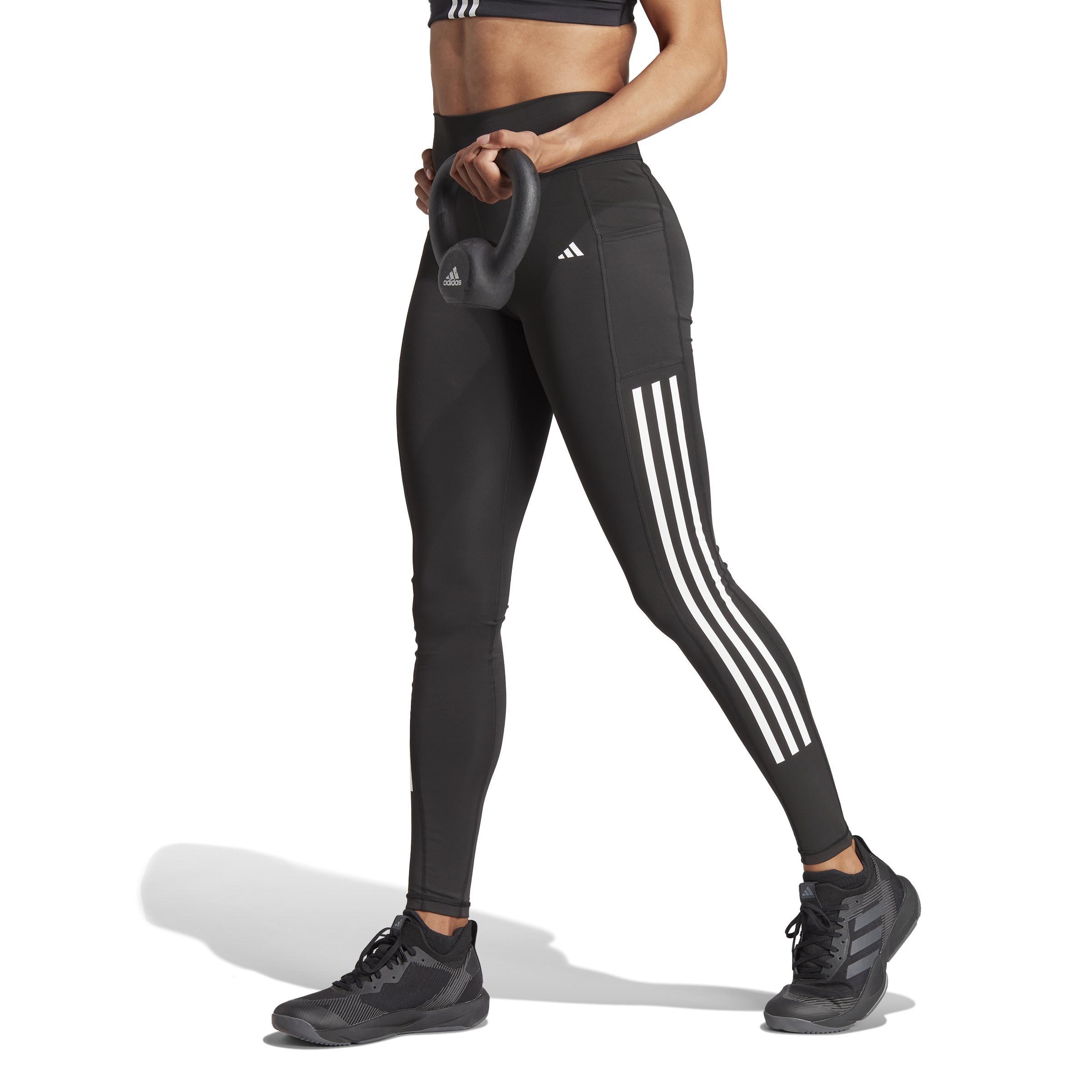 Optime 3-Stripes Full-Length Leggings, Black, A701_ONE, large image number 10