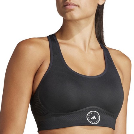Women Adidas By Stella Mccartney Truepace High Support Sports Bra, Black, A701_ONE, large image number 6