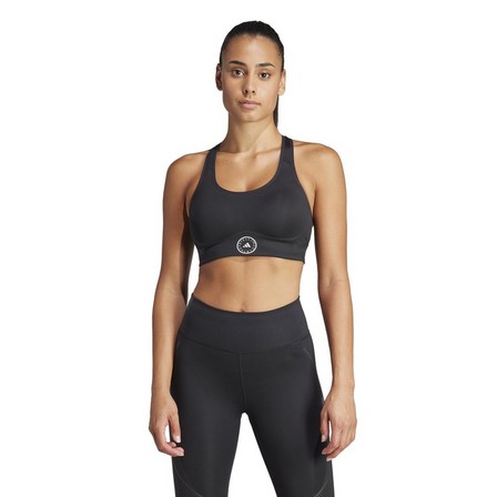Women Adidas By Stella Mccartney Truepace High Support Sports Bra, Black, A701_ONE, large image number 9