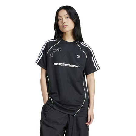 Women Short Sleeve Jersey Top, Black, A701_ONE, large image number 10