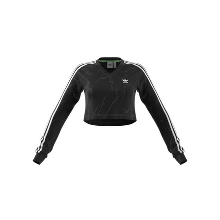Women Long Sleeve Cropped Jersey, Black, A701_ONE, large image number 10