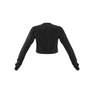 Women Long Sleeve Cropped Jersey, Black, A701_ONE, thumbnail image number 12