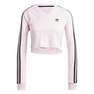 Women Long Sleeve Cropped Jersey, Pink, A701_ONE, thumbnail image number 1