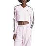 Women Long Sleeve Cropped Jersey, Pink, A701_ONE, thumbnail image number 2