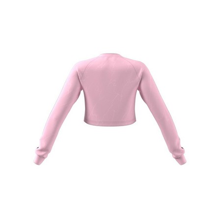 Women Long Sleeve Cropped Jersey, Pink, A701_ONE, large image number 10