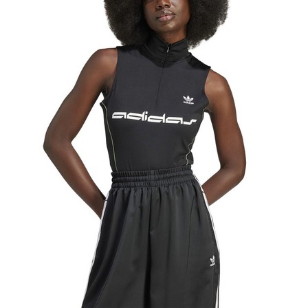 Women Sleeveless Bodysuit, Black, A701_ONE, large image number 2
