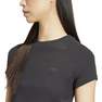 Women Tape Waistband T-Shirt, Black, A701_ONE, thumbnail image number 4
