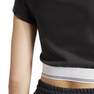 Women Tape Waistband T-Shirt, Black, A701_ONE, thumbnail image number 5