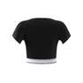 Women Tape Waistband T-Shirt, Black, A701_ONE, thumbnail image number 9