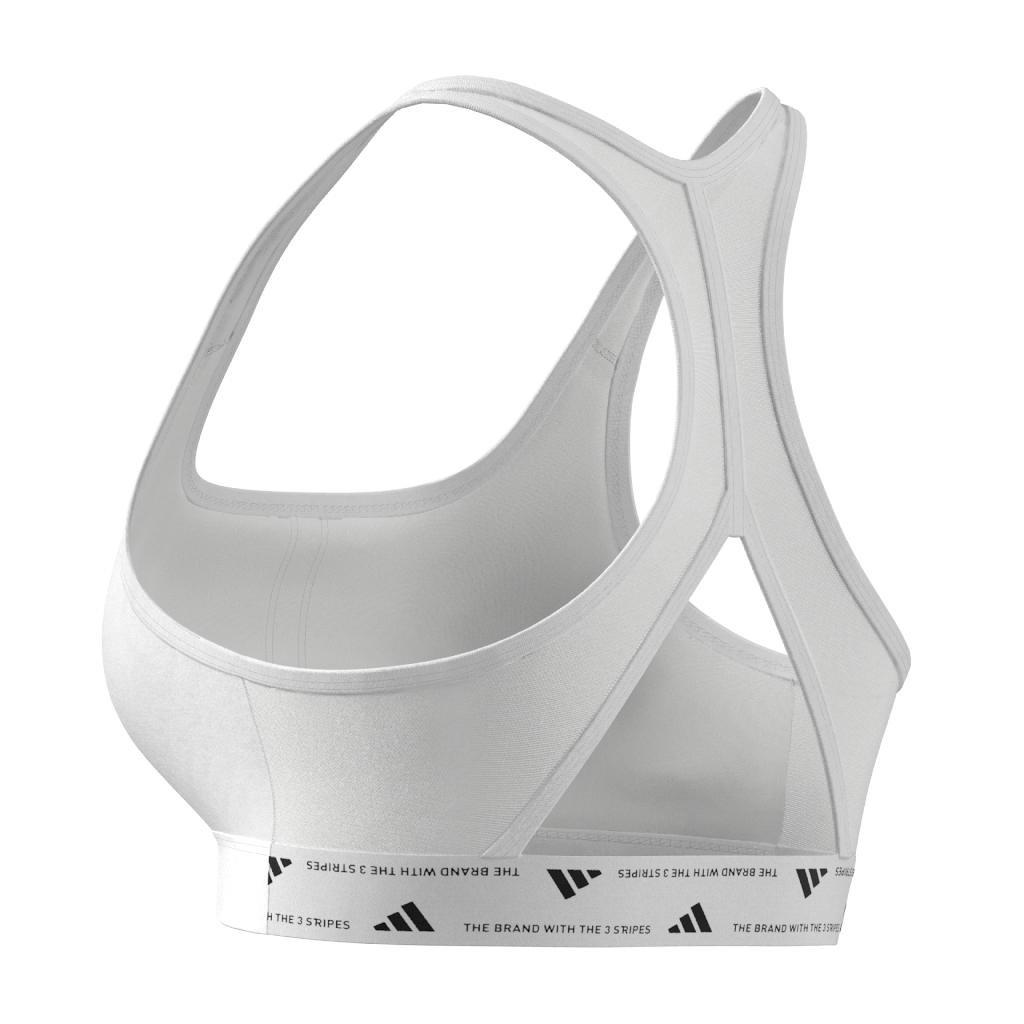 Powerreact Training Medium-Support Bra, White, A701_ONE, large image number 8