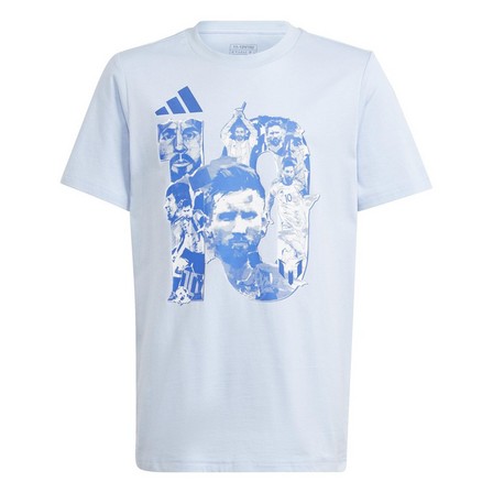 Kids Boys Messi Football Graphic T-Shirt, Blue, A701_ONE, large image number 0