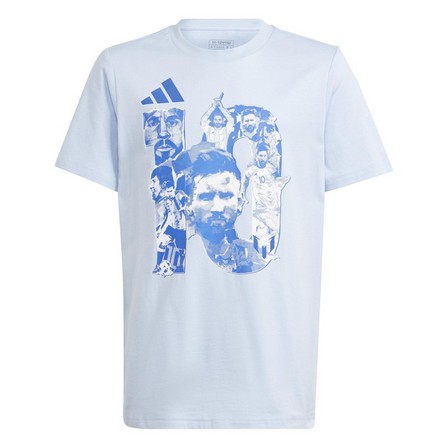 Kids Boys Messi Football Graphic T-Shirt, Blue, A701_ONE, large image number 1