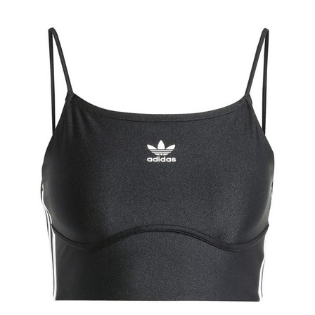 Women 3-Stripes Sports Bra Long-Sleeve Top, Black, A701_ONE, large image number 0