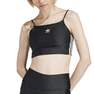 Women 3-Stripes Sports Bra Long-Sleeve Top, Black, A701_ONE, thumbnail image number 1