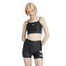 Women 3-Stripes Sports Bra Long-Sleeve Top, Black, A701_ONE, thumbnail image number 8