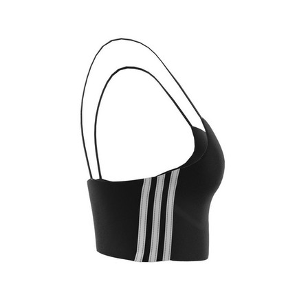 Women 3-Stripes Sports Bra Long-Sleeve Top, Black, A701_ONE, large image number 10