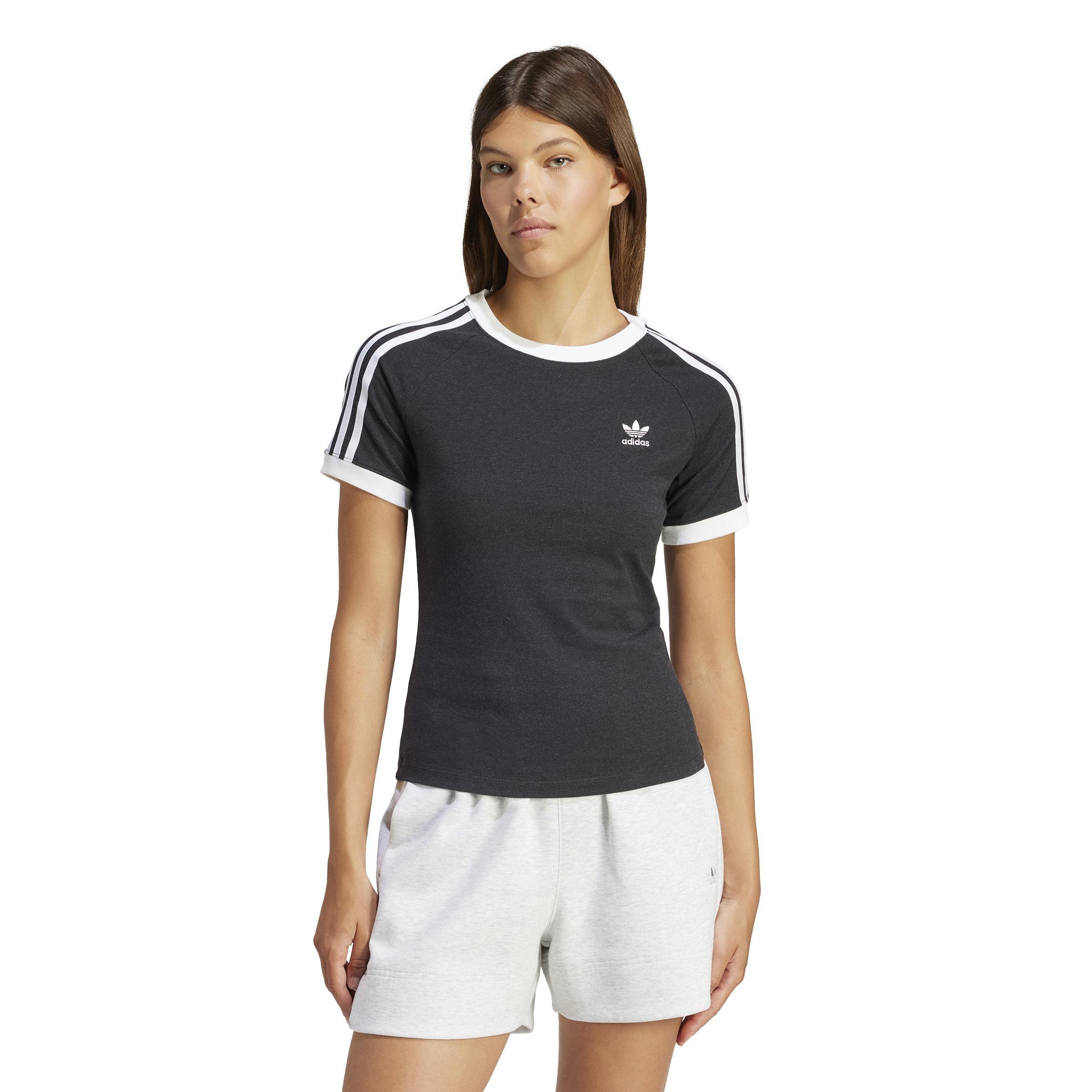 Women 3-Stripes Slim Raglan T-Shirt, Black, A701_ONE, large image number 0