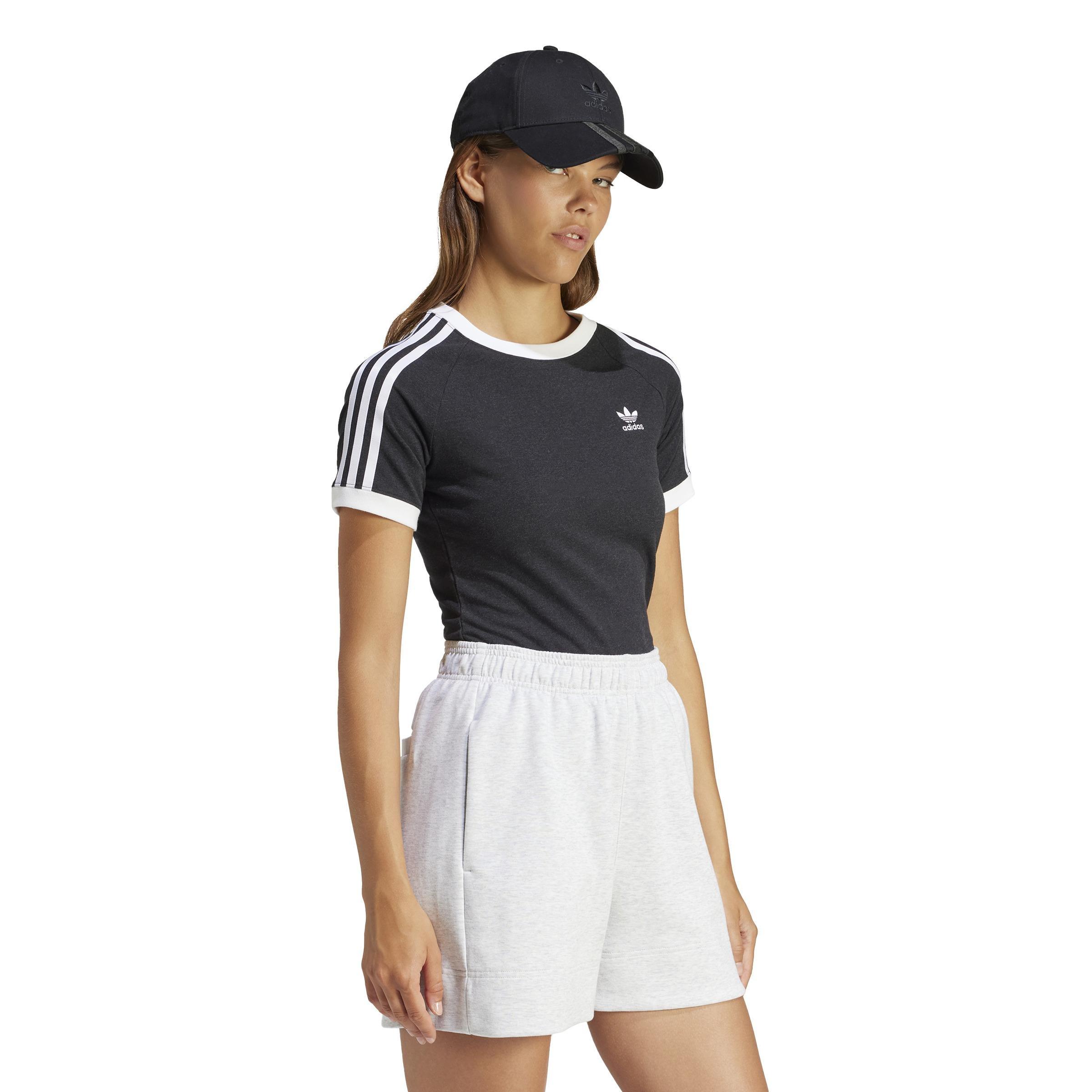 Women 3-Stripes Slim Raglan T-Shirt, Black, A701_ONE, large image number 1