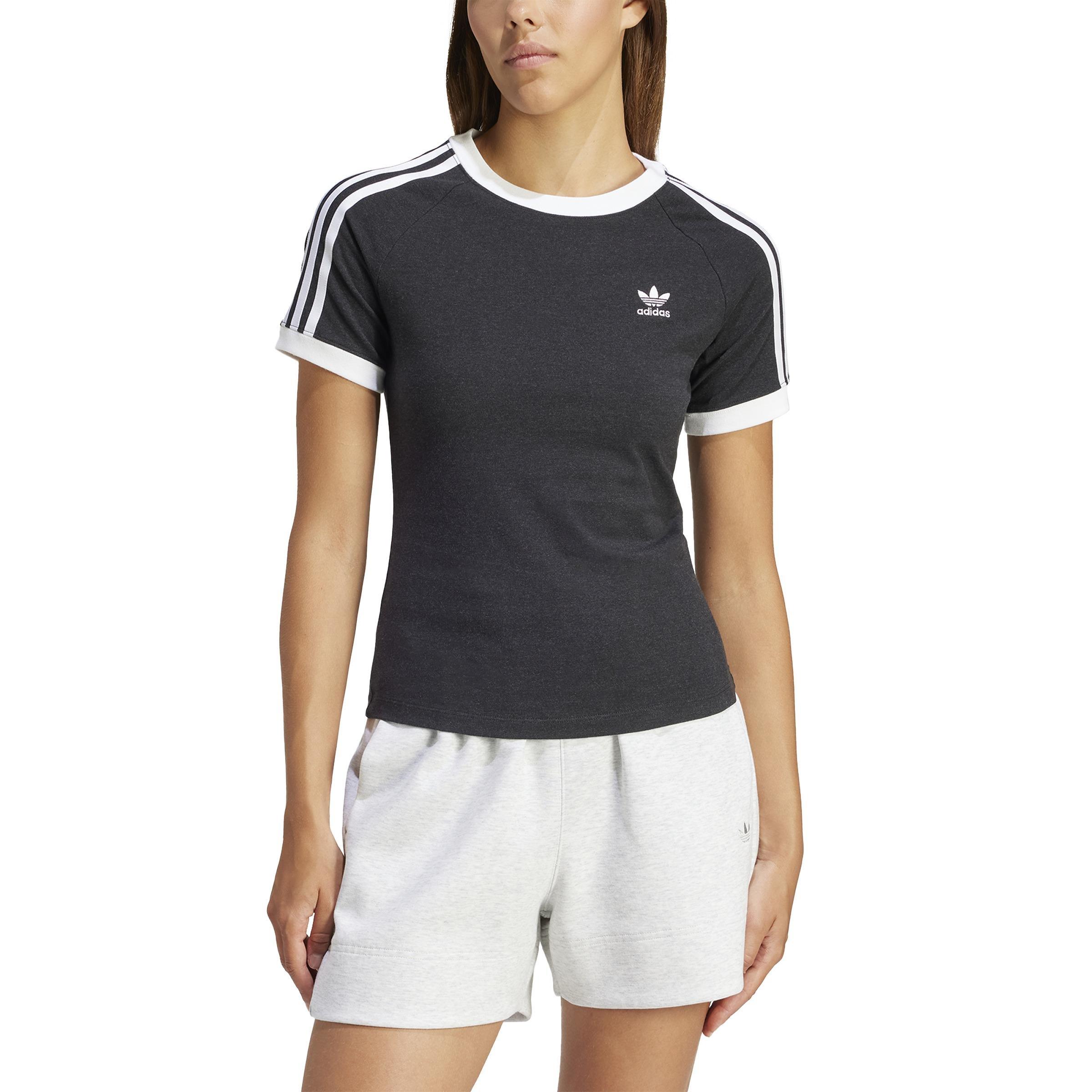 Women 3-Stripes Slim Raglan T-Shirt, Black, A701_ONE, large image number 2