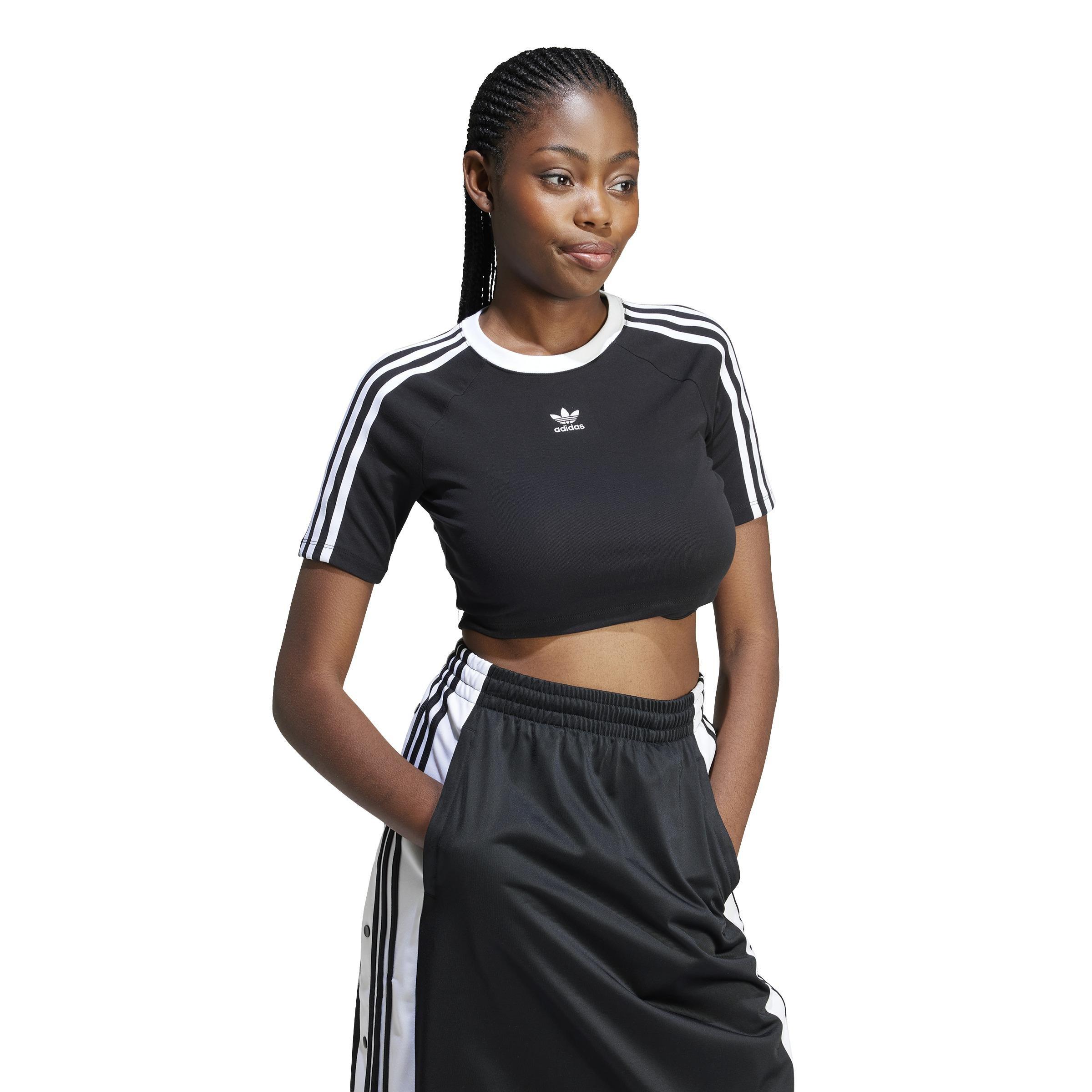 Black adidas t top shirt women's