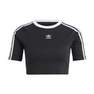 Women 3-Stripes Baby T-Shirt, Black, A701_ONE, thumbnail image number 3