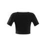 Women 3-Stripes Baby T-Shirt, Black, A701_ONE, thumbnail image number 8