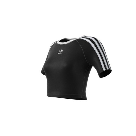 Women 3-Stripes Baby T-Shirt, Black, A701_ONE, large image number 12