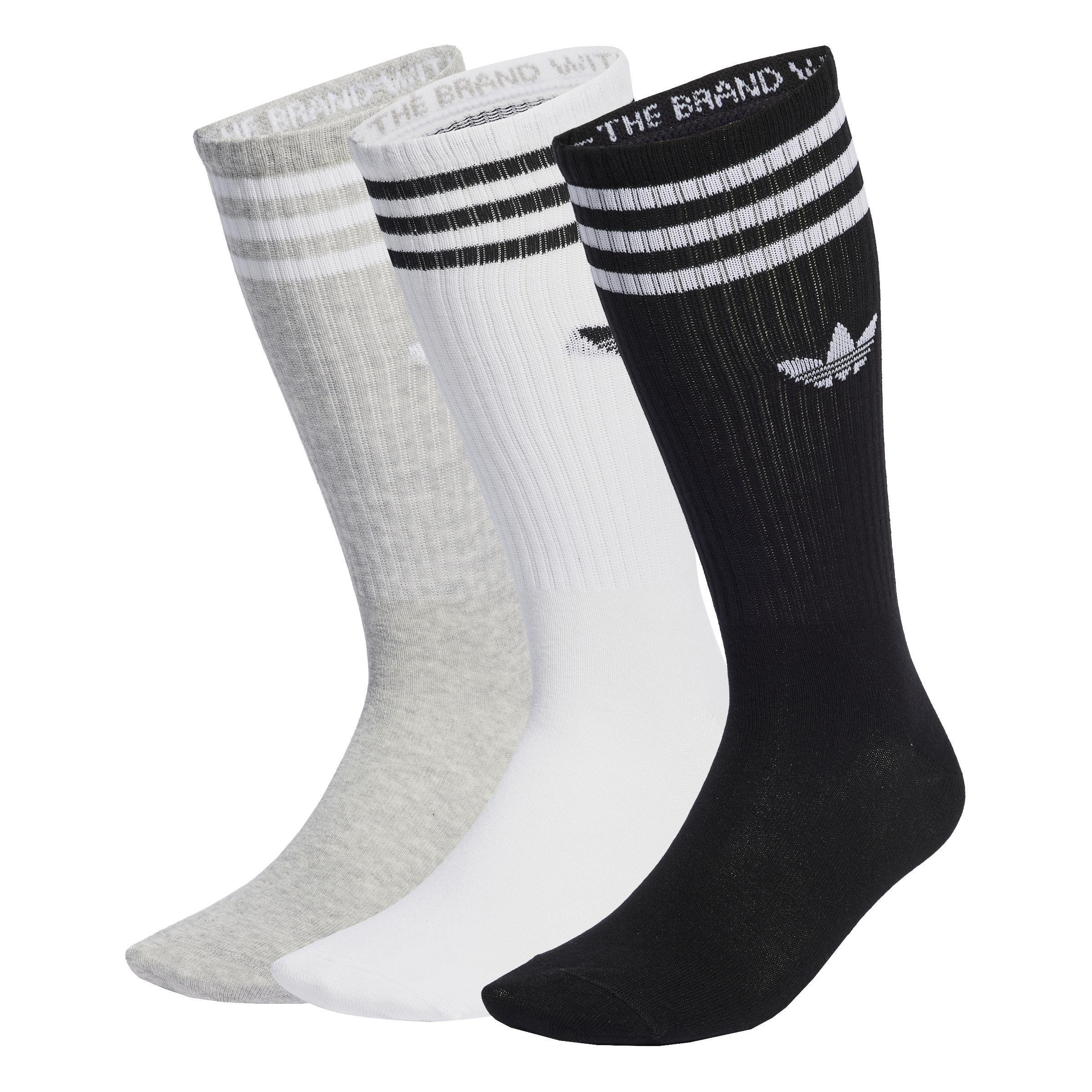 Unisex Solid Crew Socks 3 Pairs, White, , large image number 6