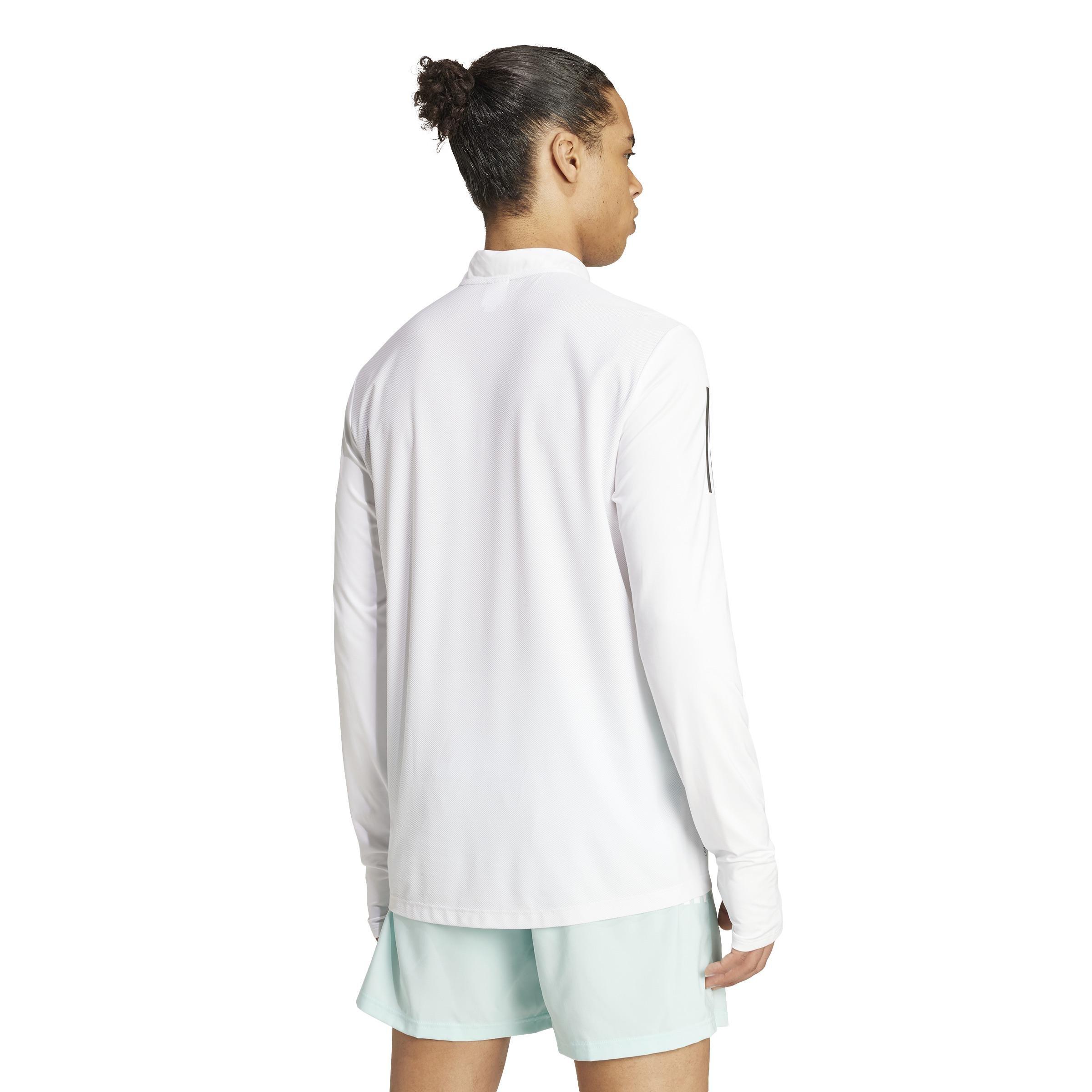 Own the Run Half-Zip Track Top, White, A701_ONE, large image number 3