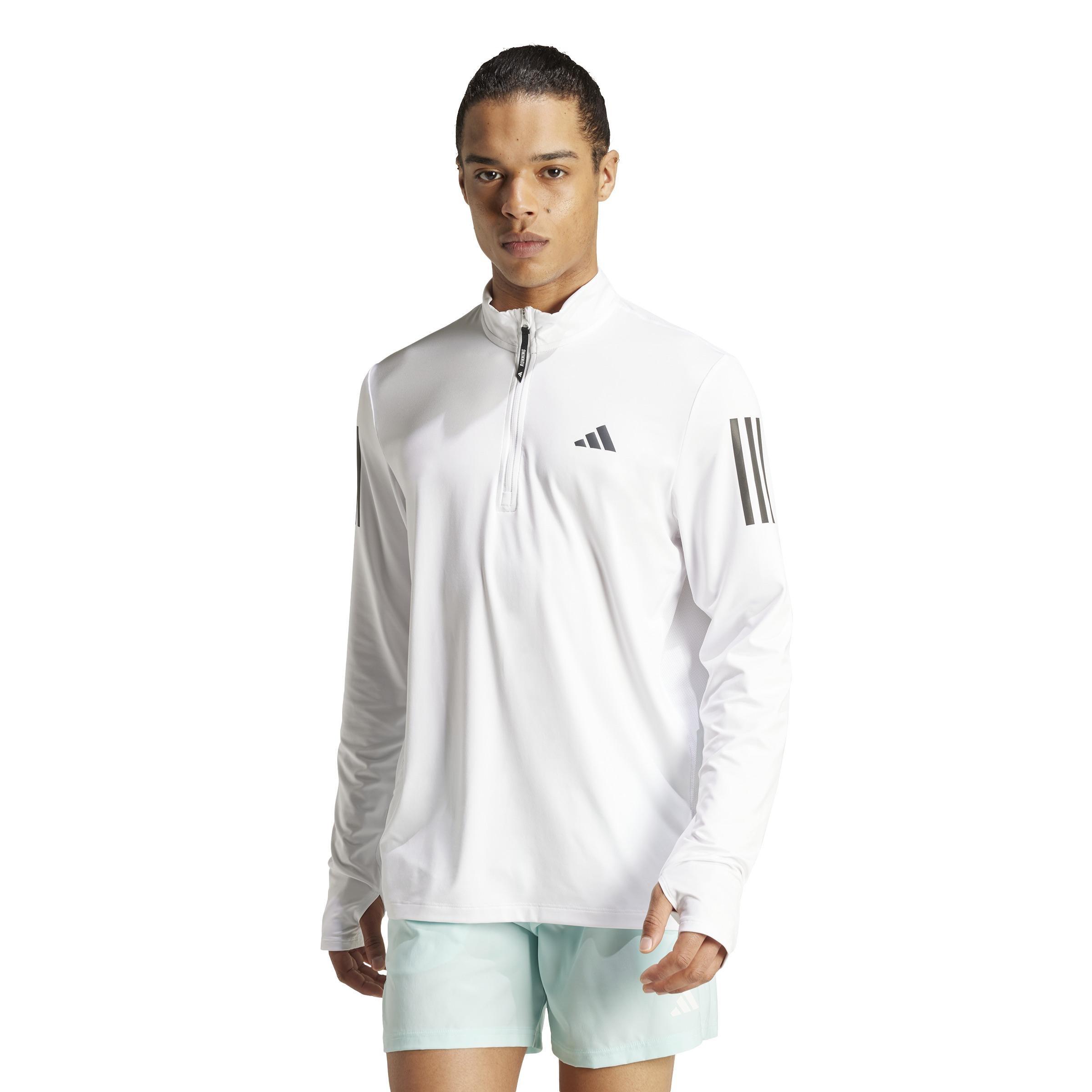 Own the Run Half-Zip Track Top, White, A701_ONE, large image number 13