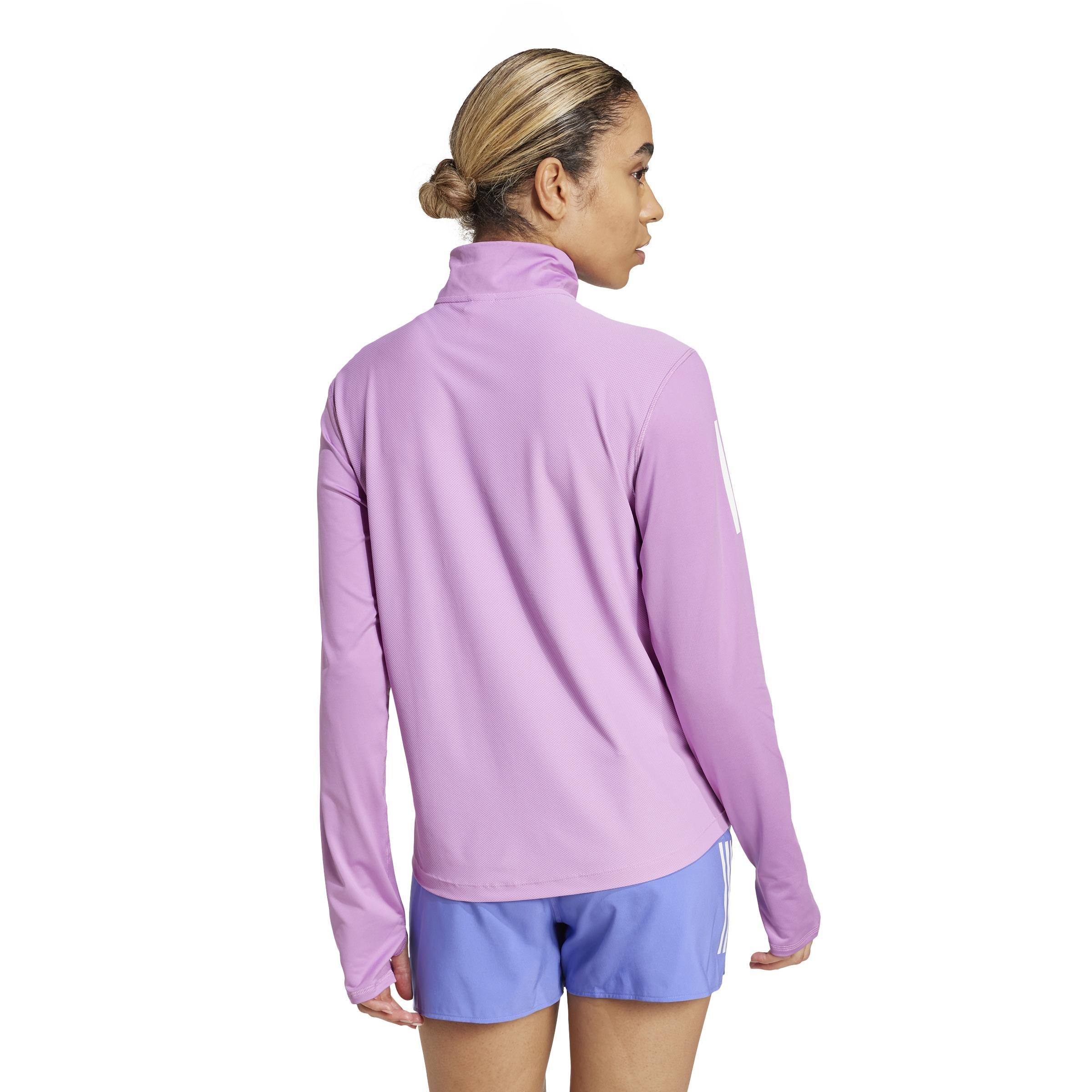 Own the Run Half-Zip Jacket, Purple, A701_ONE, large image number 3