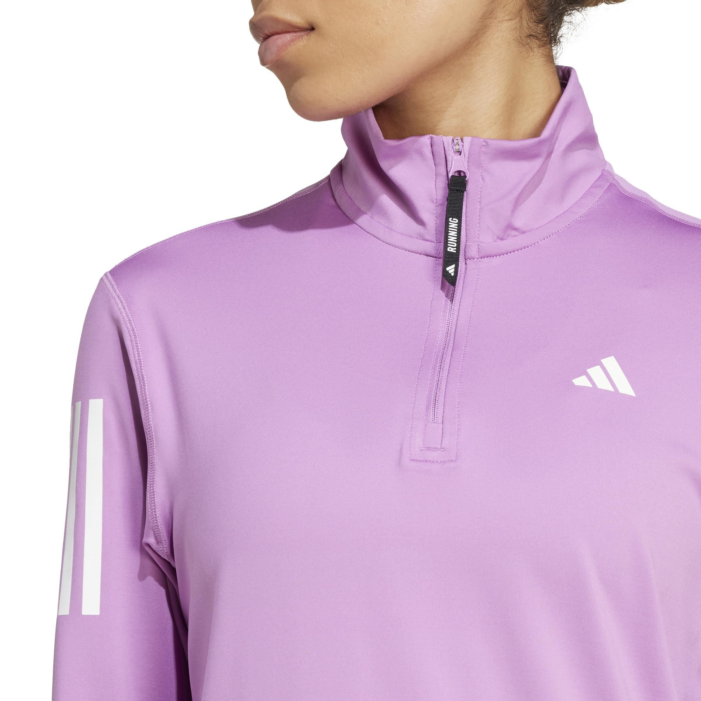 Own the Run Half-Zip Jacket, Purple, A701_ONE, large image number 5