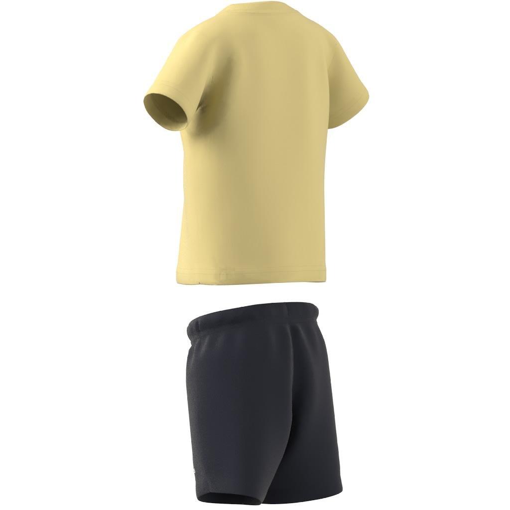 Kids Unisex Essentials Organic Cotton Tee And Shorts Set, Yellow, A701_ONE, large image number 9