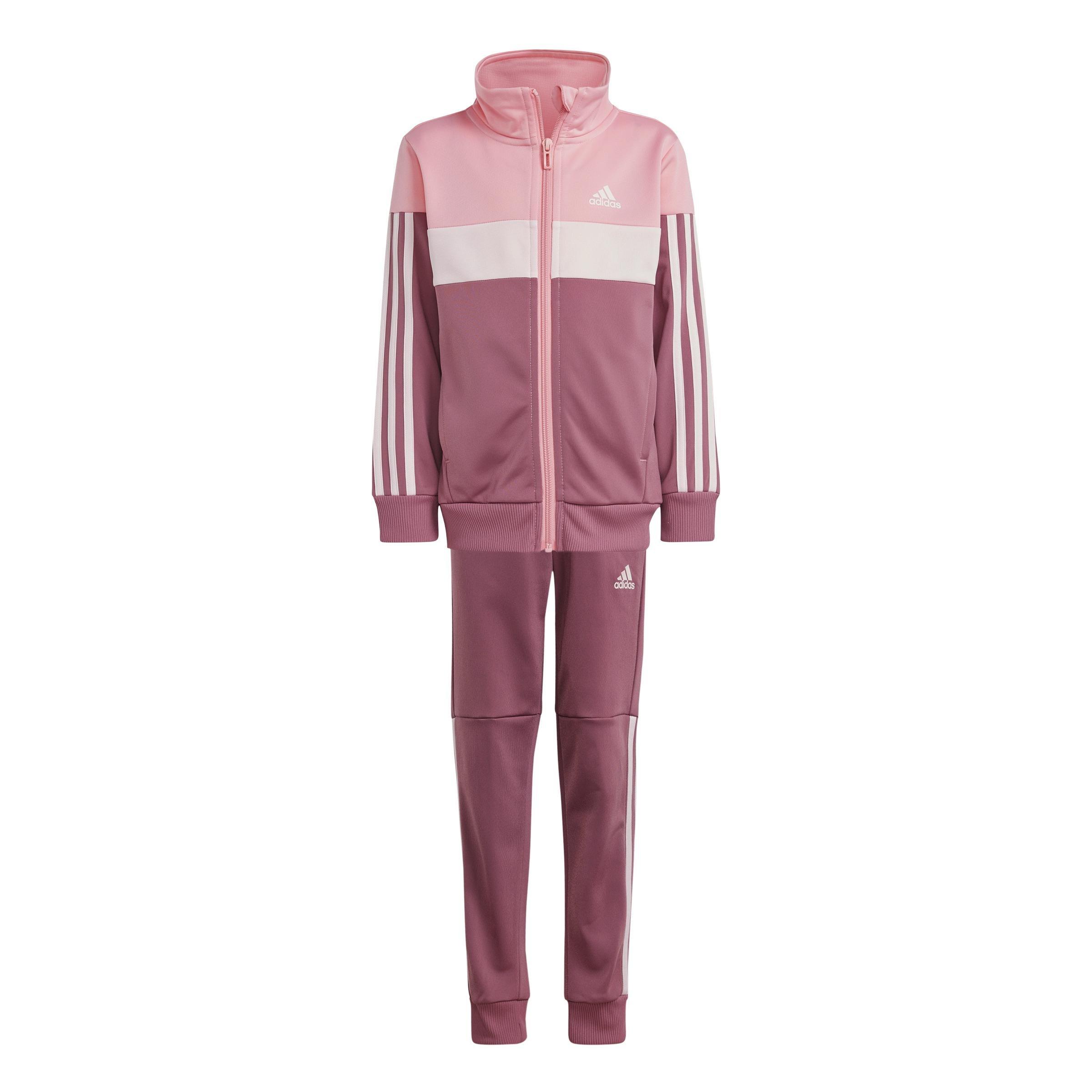 Tiberio 3-Stripes Colorblock Shiny Track Suit, Pink, A701_ONE, large image number 0