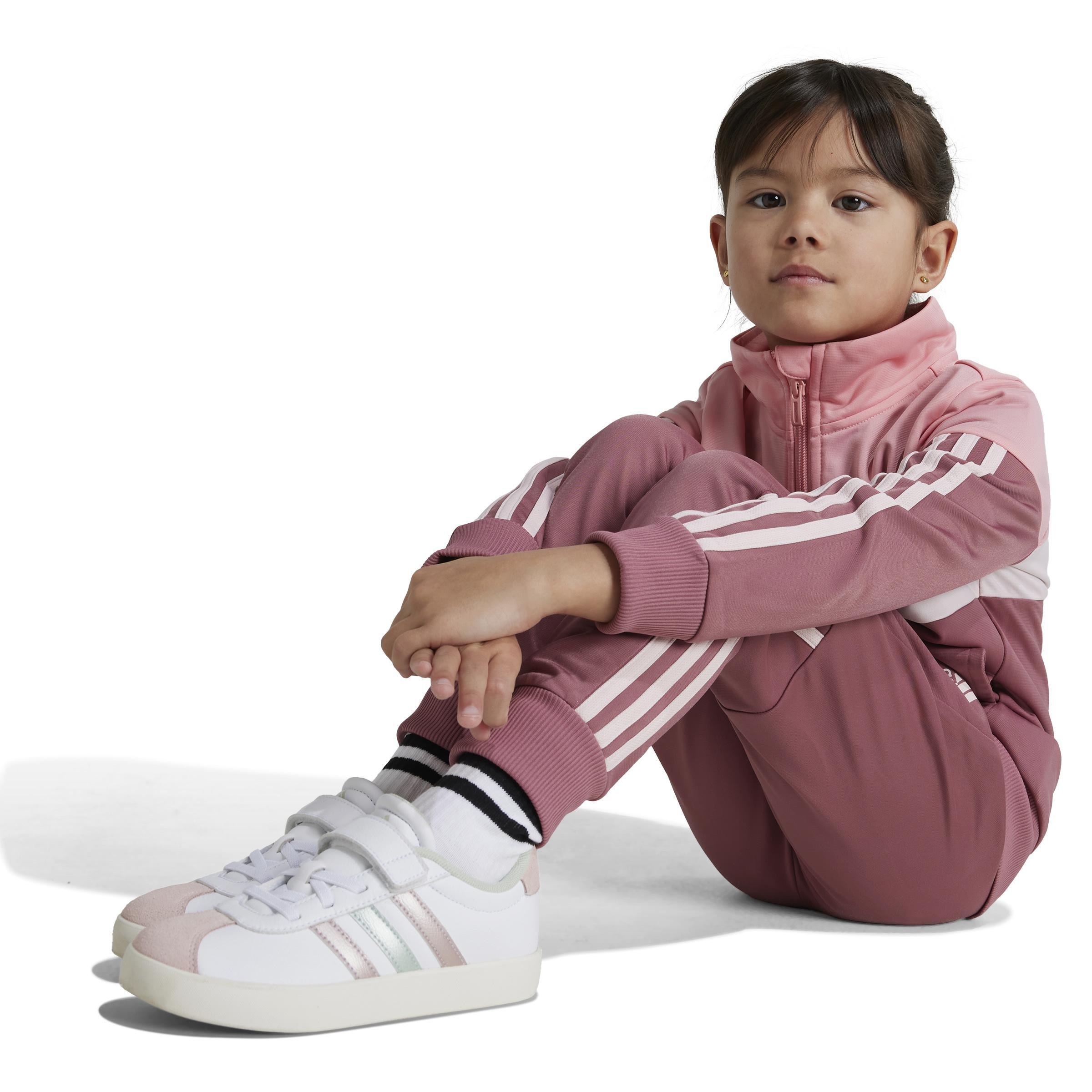 Tiberio 3-Stripes Colorblock Shiny Track Suit, Pink, A701_ONE, large image number 4