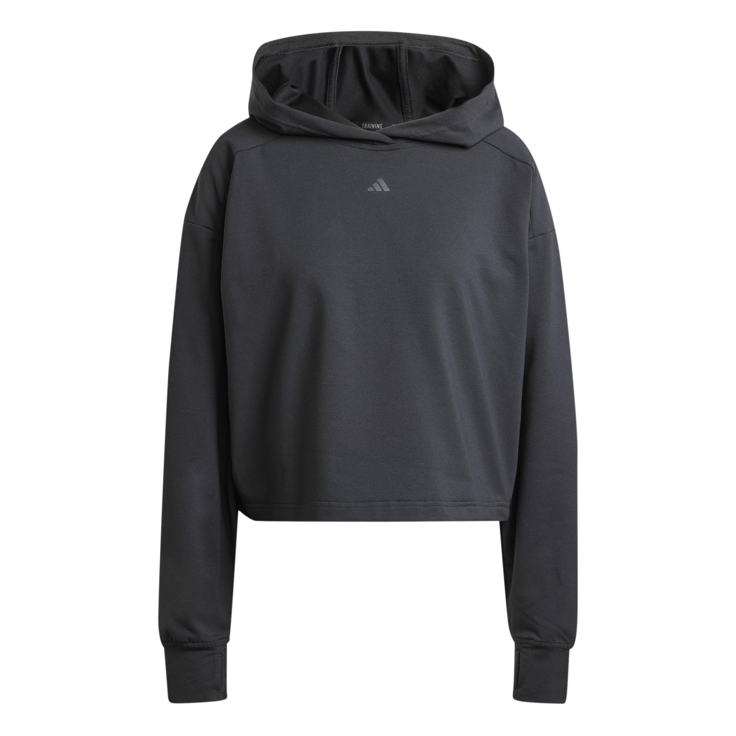 Power Loose Fit Back Ventilation Hoodie, Black, , large image number 1
