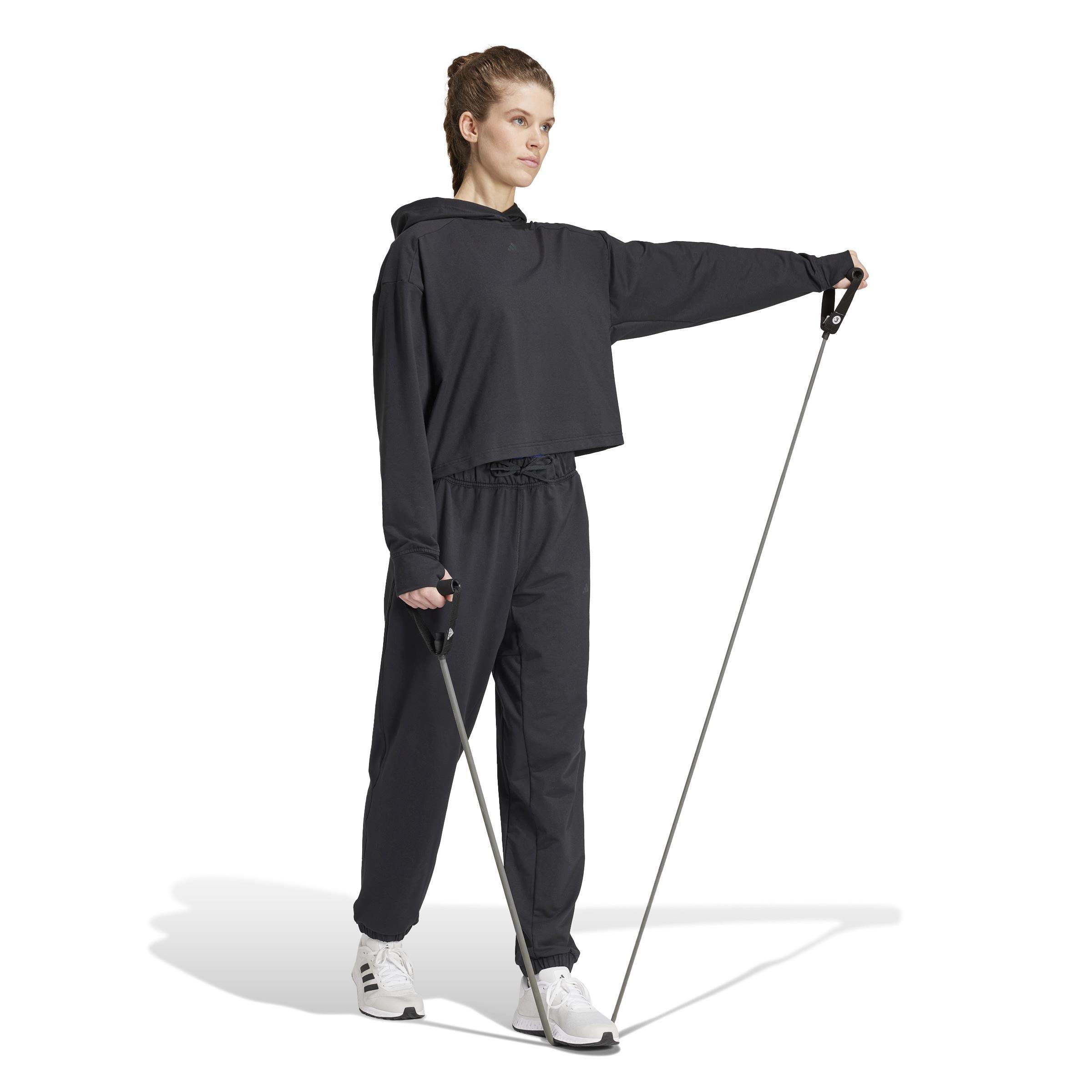Power Loose Fit Back Ventilation Hoodie, Black, , large image number 6