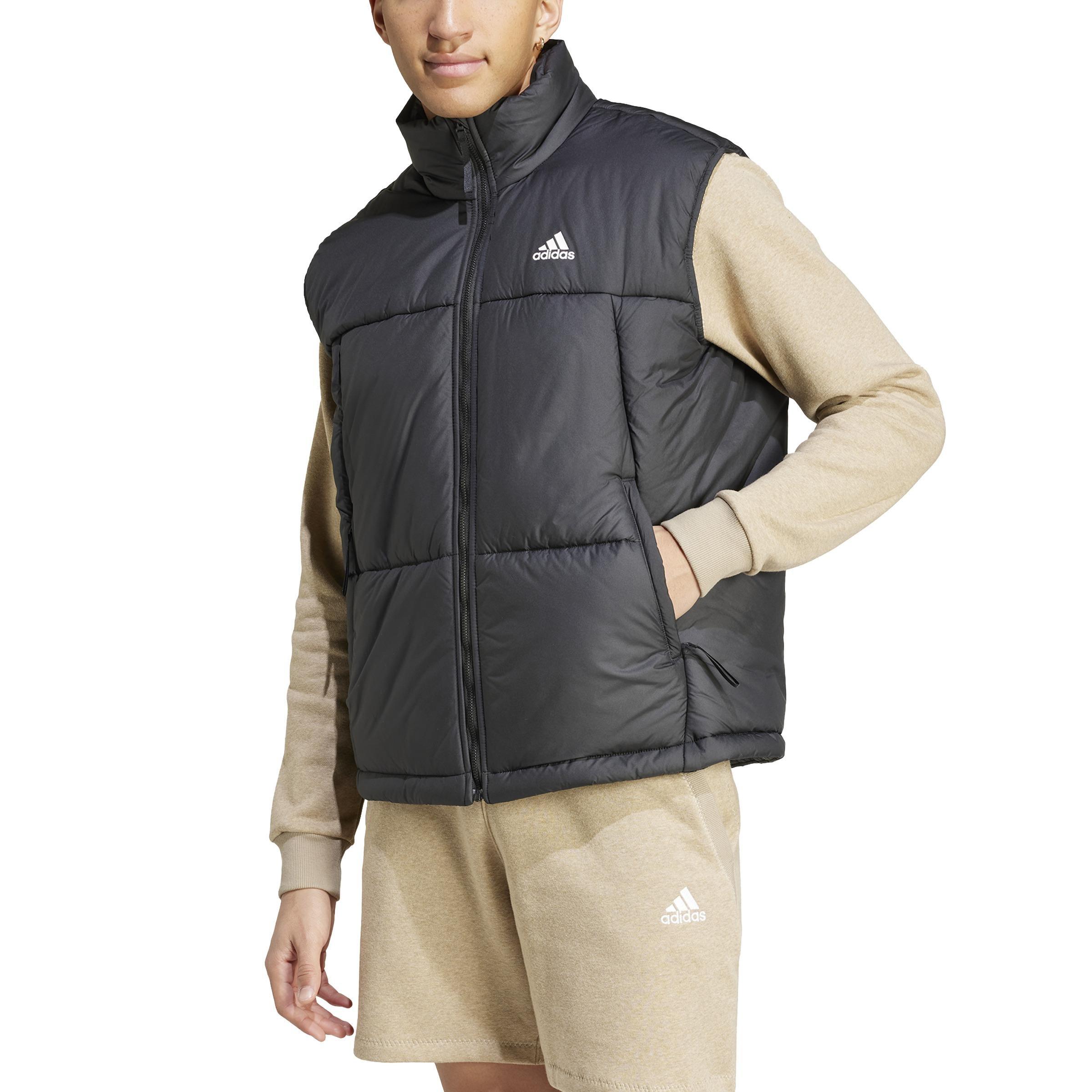 3-Stripes Puffy Vest, Black, A701_ONE, large image number 2