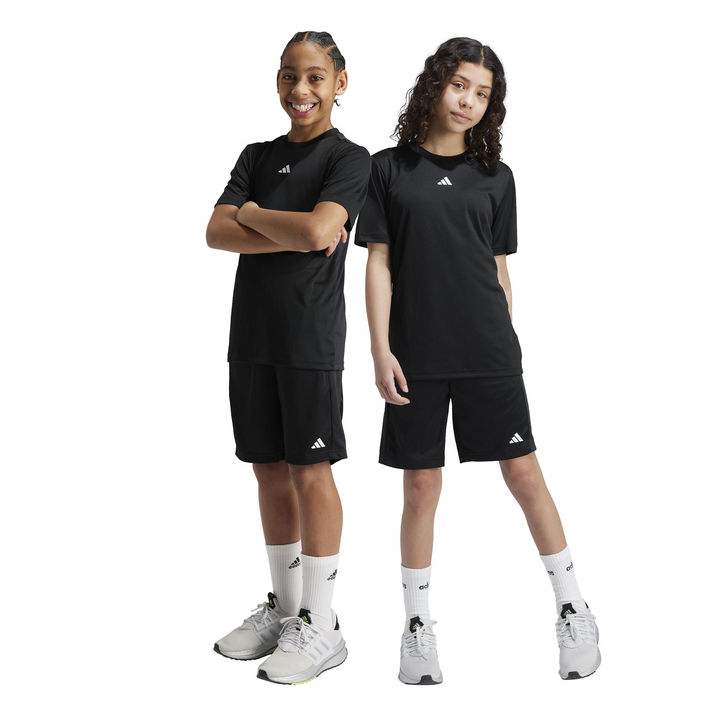 Unisex Kids Train Essentials Logo Regular Fit Shorts, Black, A701_ONE, medium